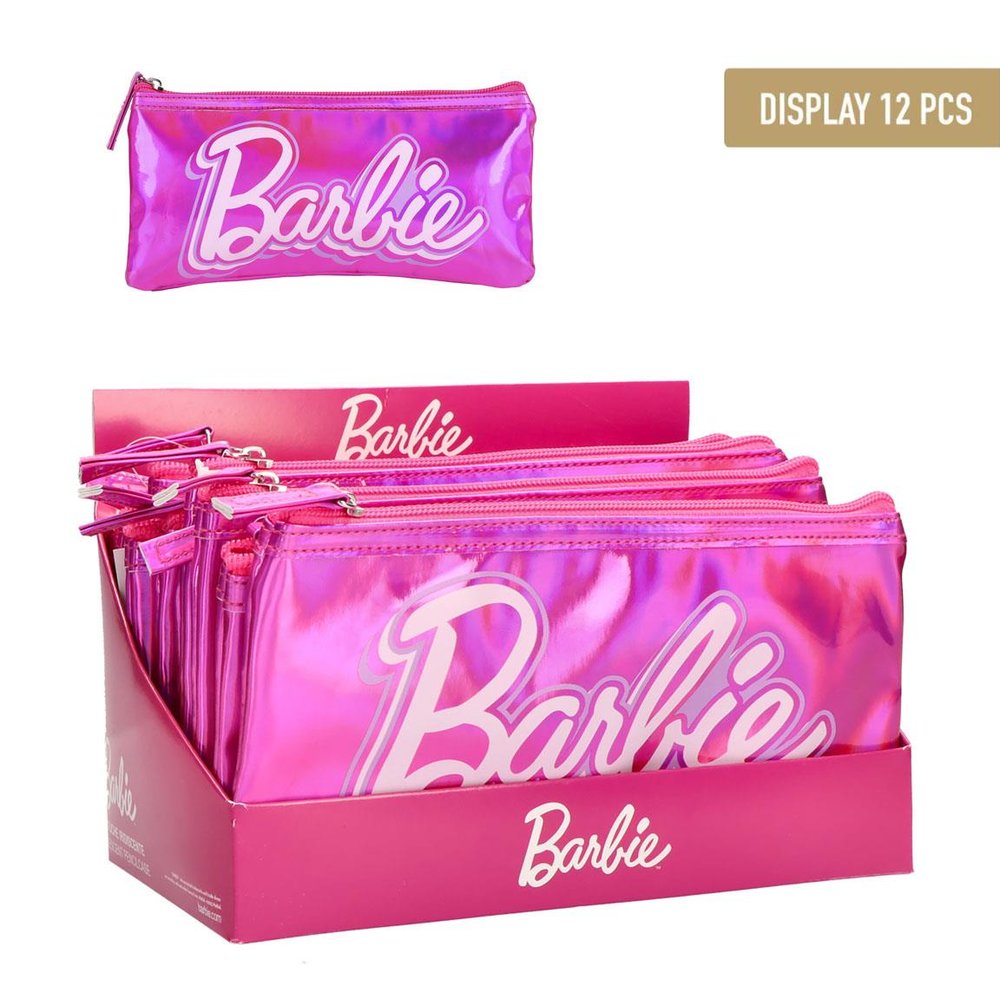 Expositor 12 Estuche Portatodo Iridiscente Barbie Cerda Regalo Imagen principal del producto