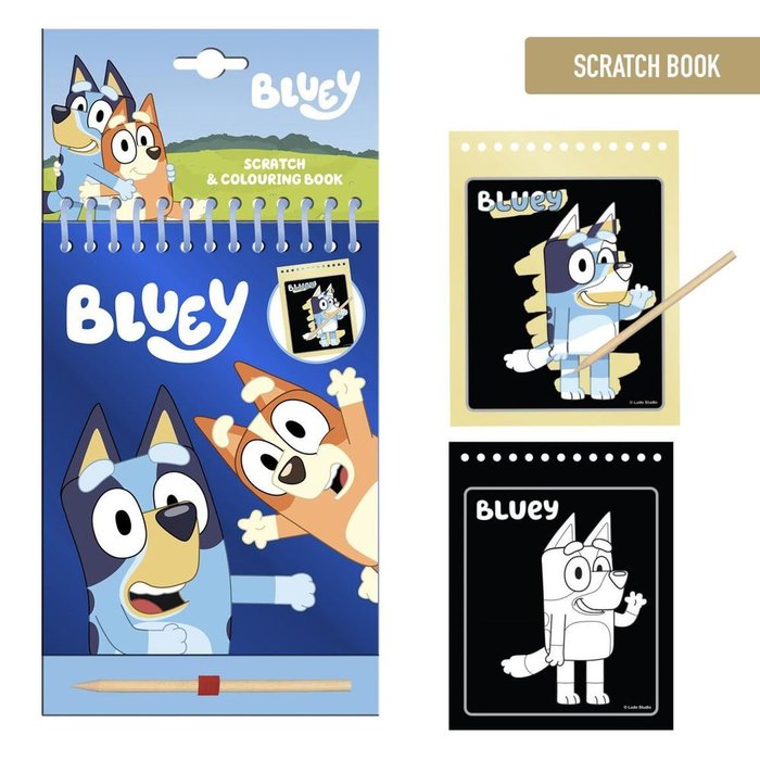 Set de Papelería Scratch Book Bluey Marca Cerda Regalo