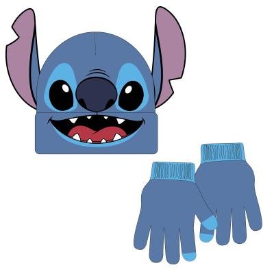 CONJUNTO 2 PIEZAS GORRO Y GUANTES STITCH | CERDA TEXTIL | 1 UNIDAD | 8445484529517