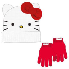 CONJUNTO 2 PIEZAS GORRO Y GUANTES HELLO KITTY | CERDA TEXTIL | 1 UNIDAD | 8445484529555