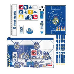 SET PAPELERIA ESCOLAR NECESER TRANSPARENTE REAL MADRID | CERDA REGALO | 1 UNIDAD | 8445484534276