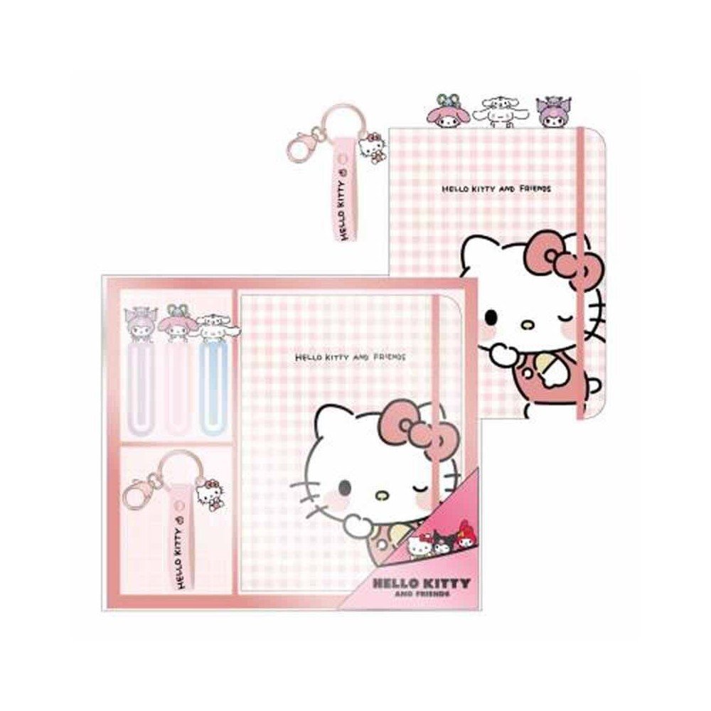 Set Papelería Diario con Llavero y Marcapáginas Hello Kitty Cerda Regalo Imagen principal del producto