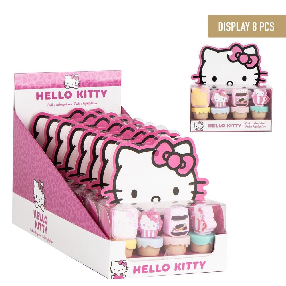 Expositor 8 Set Subrayadores Hello Kitty Helados CERDA Regalo Imagen principal del producto