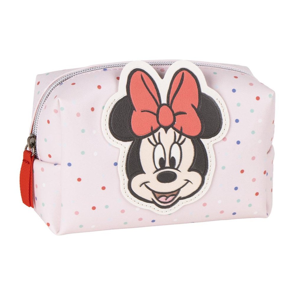 NECESER ASEO VIAJE MINNIE ROSA PASTEL LUNARES DE COLORES | CERDA DISEÑO Imagen principal del producto