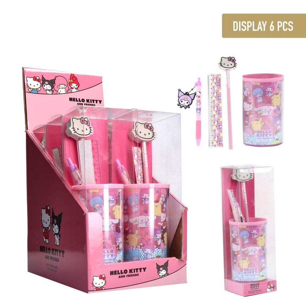 Expositor 6 Set de Papelería Portalápices Hello Kitty Cerda Regalo Imagen principal del producto
