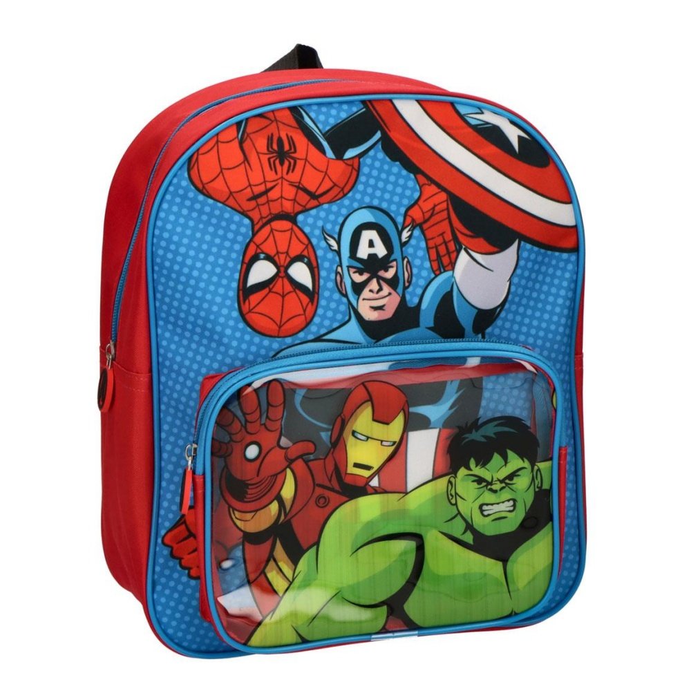 Mochila Infantil Avengers Bolsillo Frontal Transparente CERDA Diseño