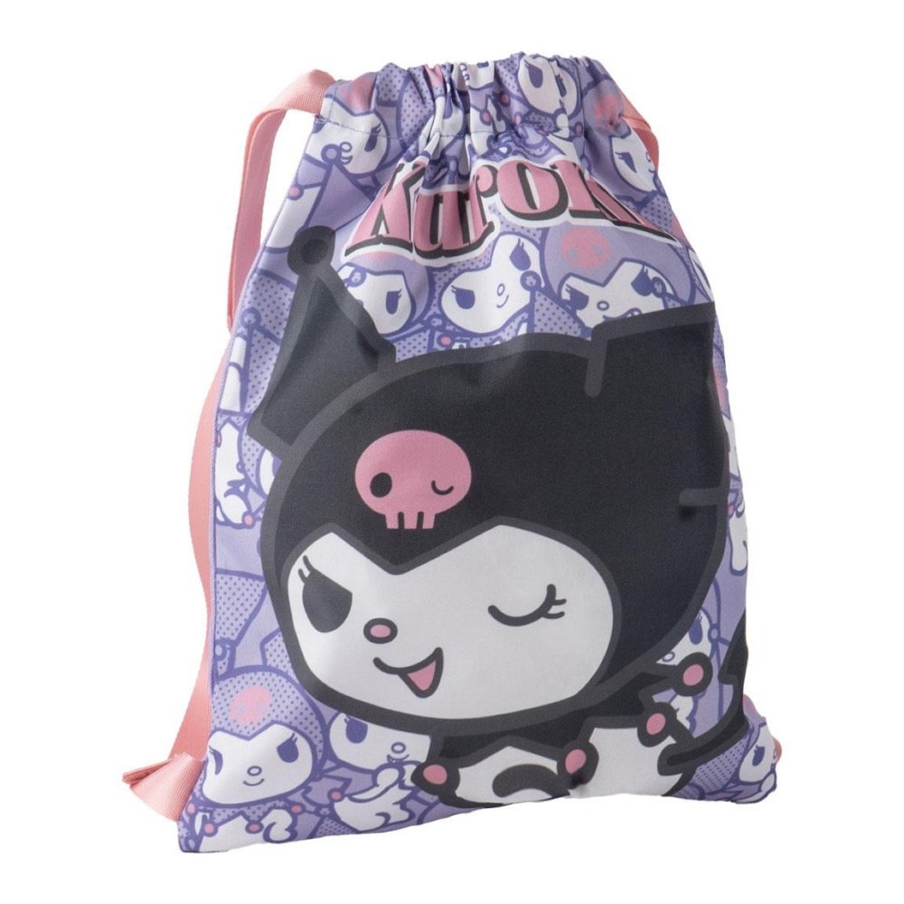 Saquito escolar de cuerdas con asa Hello Kitty Kuromi CERDA Diseño Imagen principal del producto
