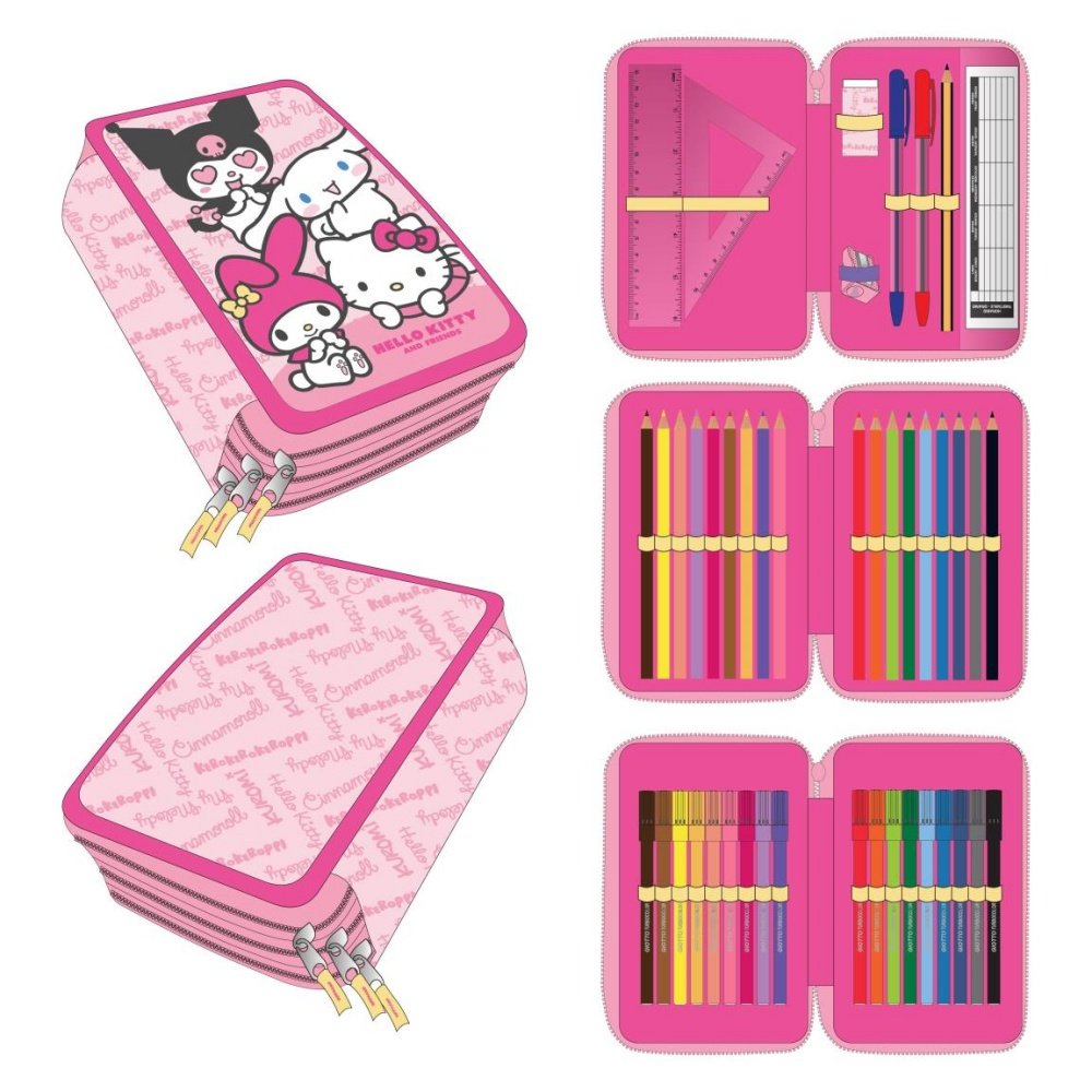 Plumier con accesorios Hello Kitty marca Cerda Diseño