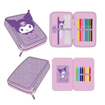 Plumier con accesorios 2 compartimentos Hello Kitty Kuromi CERDA Diseño