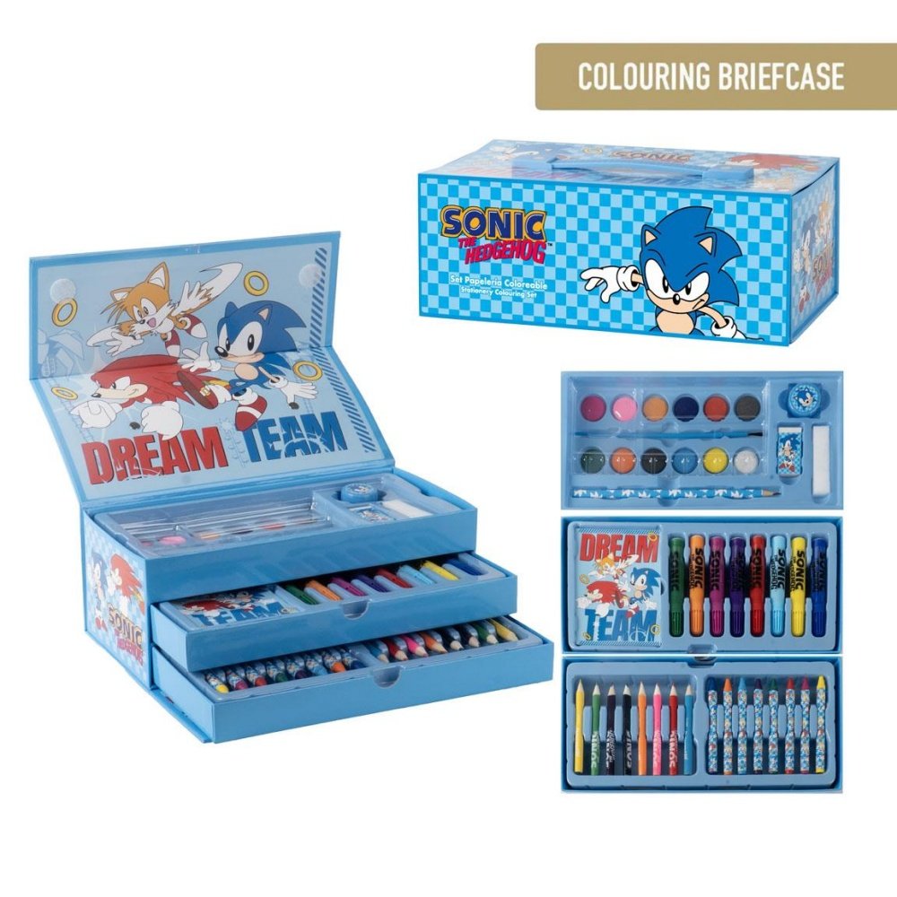 Set coloreable Maletín Sonic con cajones Cerda Regalo Imagen principal del producto