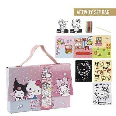 Set Coloreable Bolso Hello Kitty Cerda Regalo