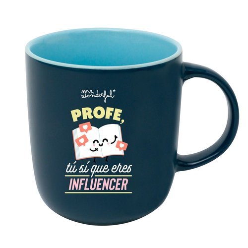 TAZA - PROFE, TU SI QUE ERES INFLUENCER | MR WONDERFUL | 1 UNIDAD | 8445641044754 Imagen principal del producto