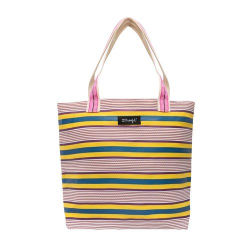 BOLSO PLAYA MR WONDERFUL RAYAS - AMARILLO, VERDE Y MORADO | MR WONDERFUL