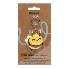 LLAVERO DE CAUCHO - BEE | MR WONDERFUL | 1 UNIDAD | 8445641048479