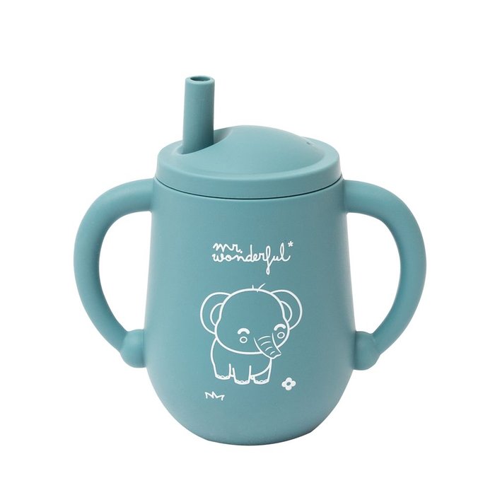 VASO ANTIDERRAME PARA BEBES - ELEFANTE AZUL | MR WONDERFUL | 1 UNIDAD | 8445641052162