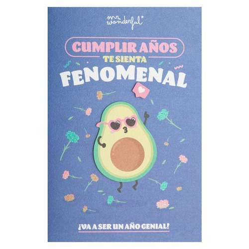 POSTAL - CUMPLIR AÑOS TE SIENTA FENOMENAL | MR WONDERFUL | 1 UNIDAD | 8445641054258
