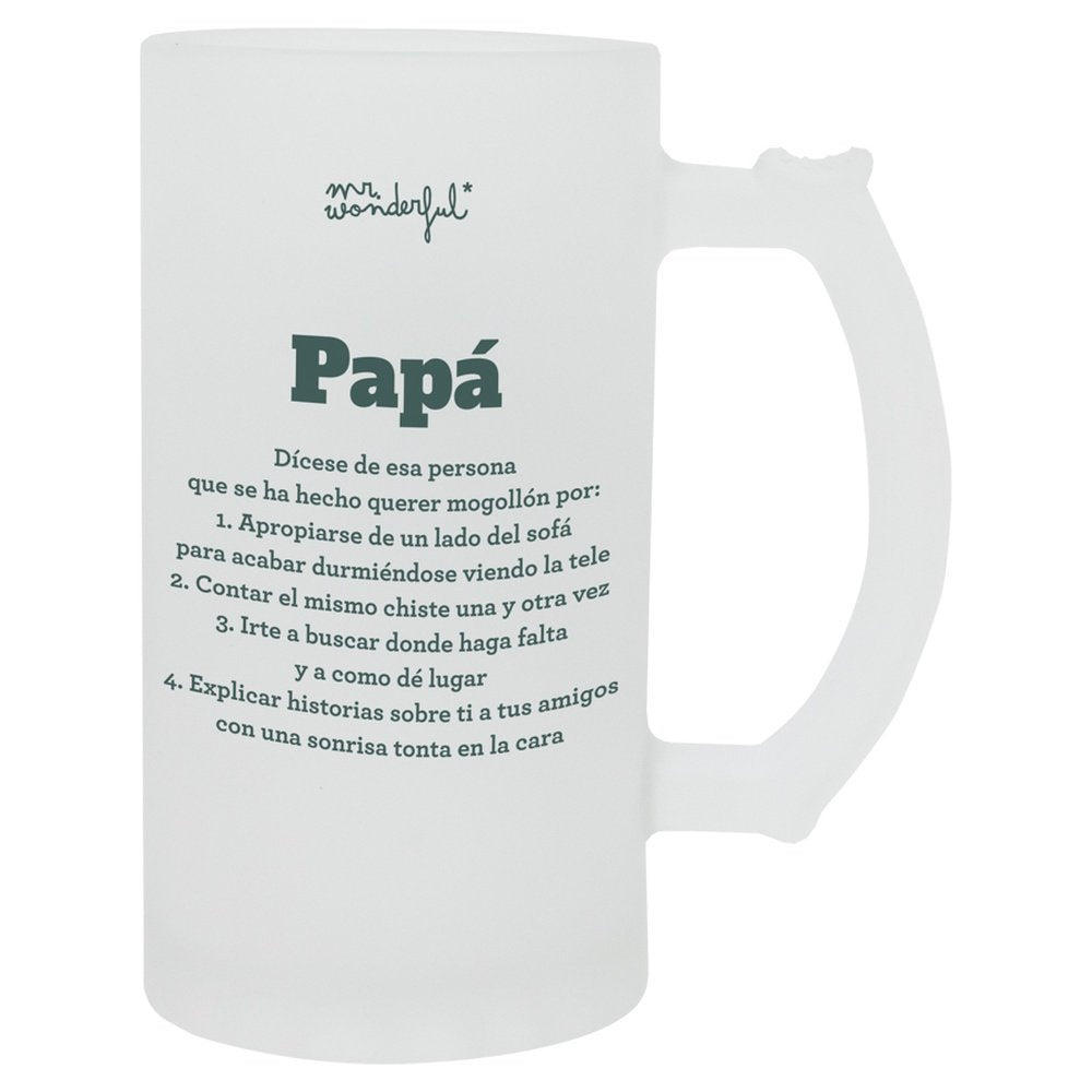 JARRA DE CERVEZA - DEFINICION PAPA | MR WONDERFUL | 1 UNIDAD | 8445641058324