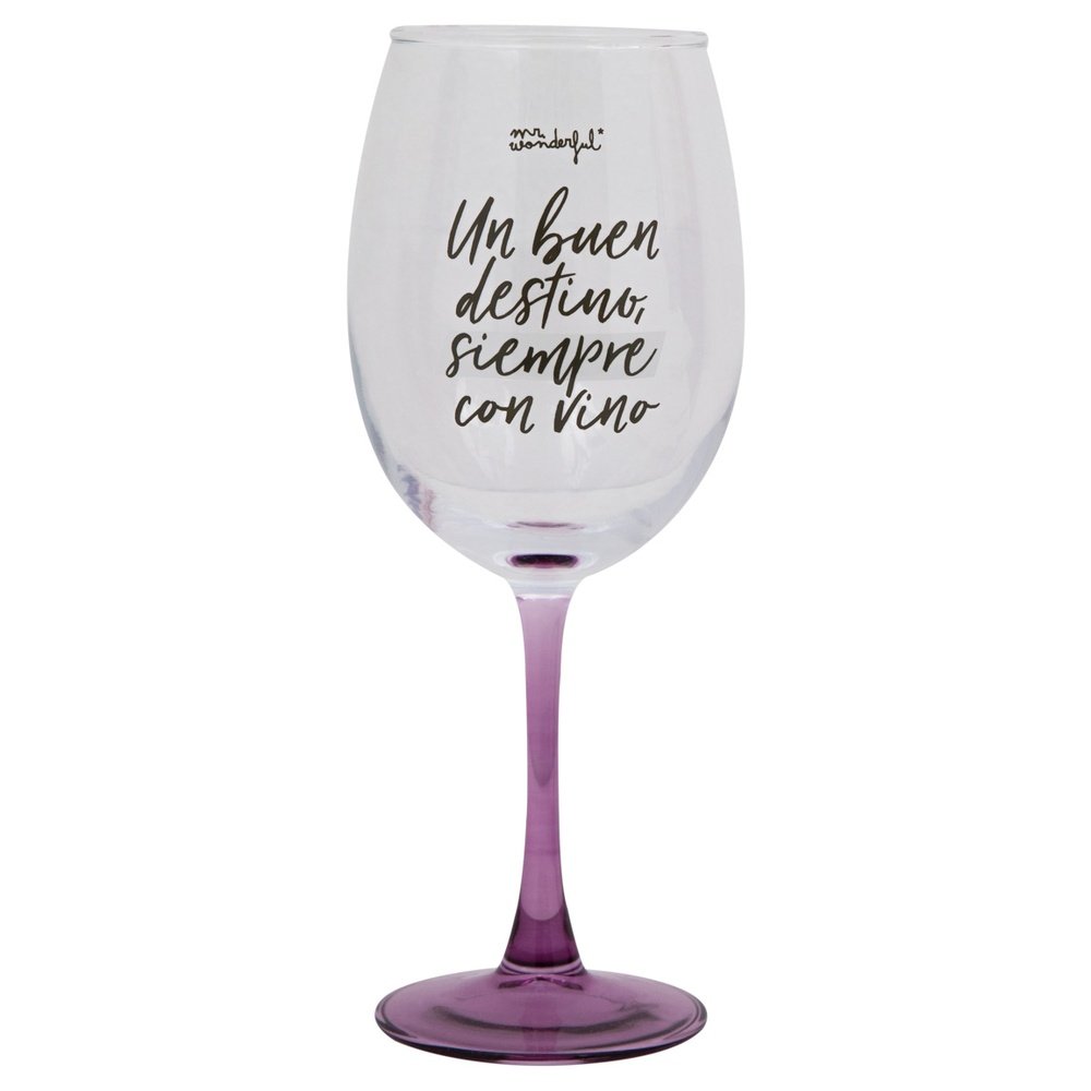 COPA DE VINO - UN BUEN DESTINO, SIEMPRE CON VINO | MR WONDERFUL | 1 UNIDAD | 8445641060006 Imagen principal del producto