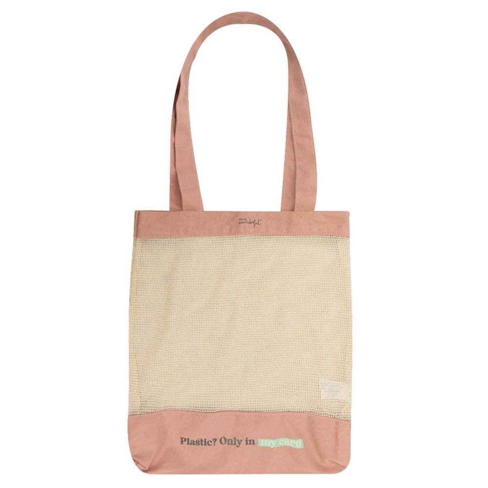 BOLSA DE LA COMPRA PLEGABLE - PLASTIC? ONLY IN MY CARD | MR WONDERFUL Imagen principal del producto
