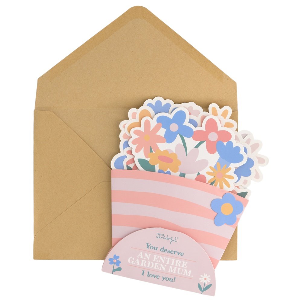 POSTAL RAMO DE FLORES - MUM, I LOVE YOU! | MR WONDERFUL | 1 UNIDAD | 8445641061560