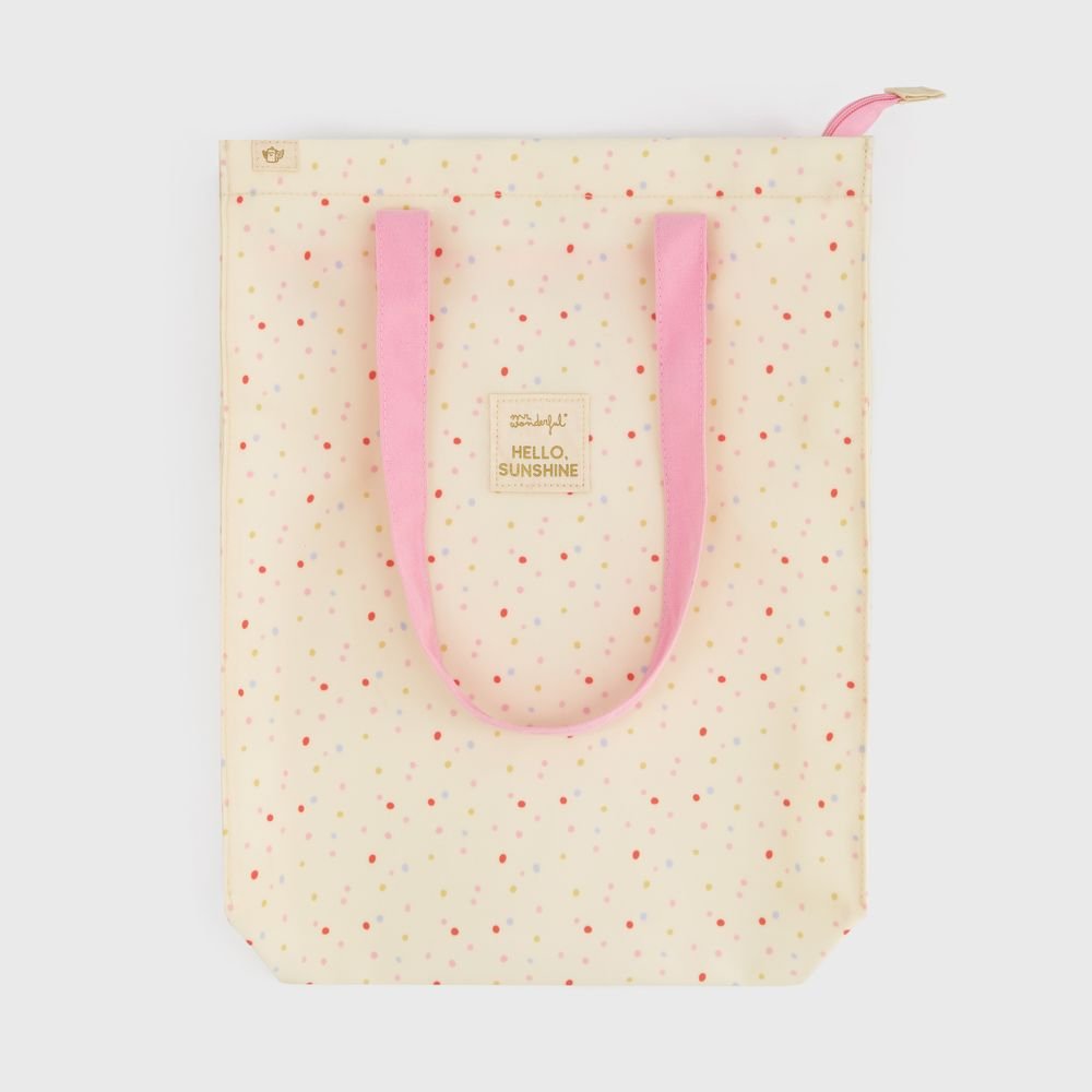 BOLSA DE TELA TOTE BAG TOPOS MULTICOLOR - HELLO, SUNSHINE! | MR WONDERFUL Imagen principal del producto