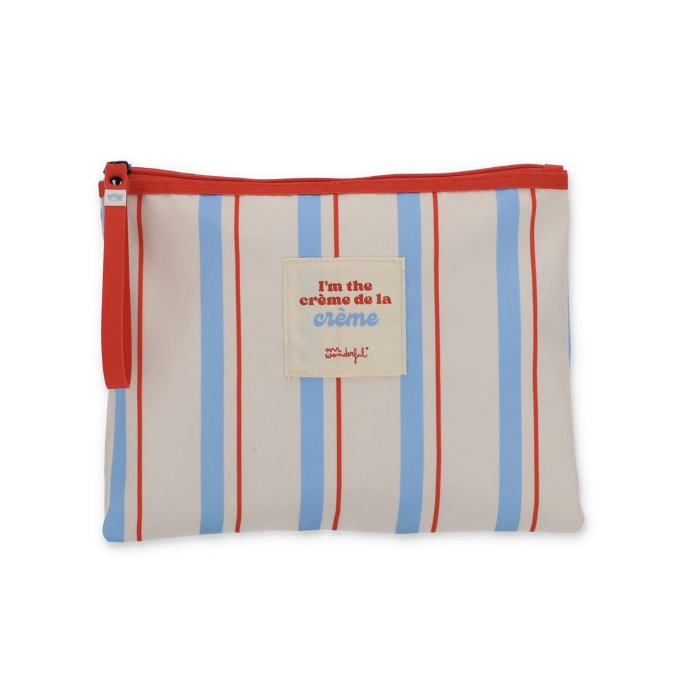 NECESER WATERPROOF RAYAS AZULES, ROJAS Y BEIGE | MR WONDERFUL Imagen principal del producto