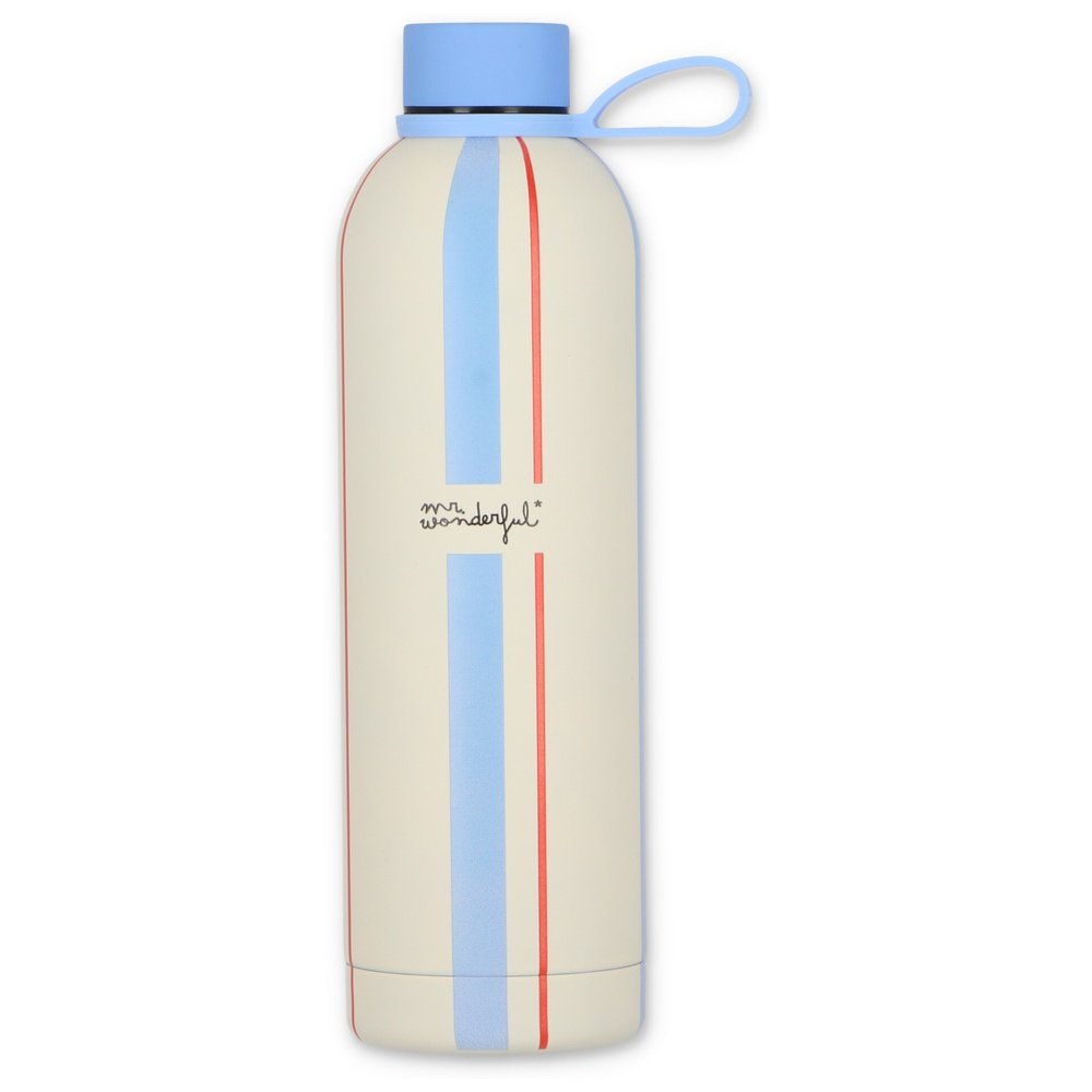BOTELLA TERMICA RAYAS AZULES Y BEIGE - WALKING ON SUNSHINE | MR WONDERFUL | 1 UNIDAD | 8445641066770