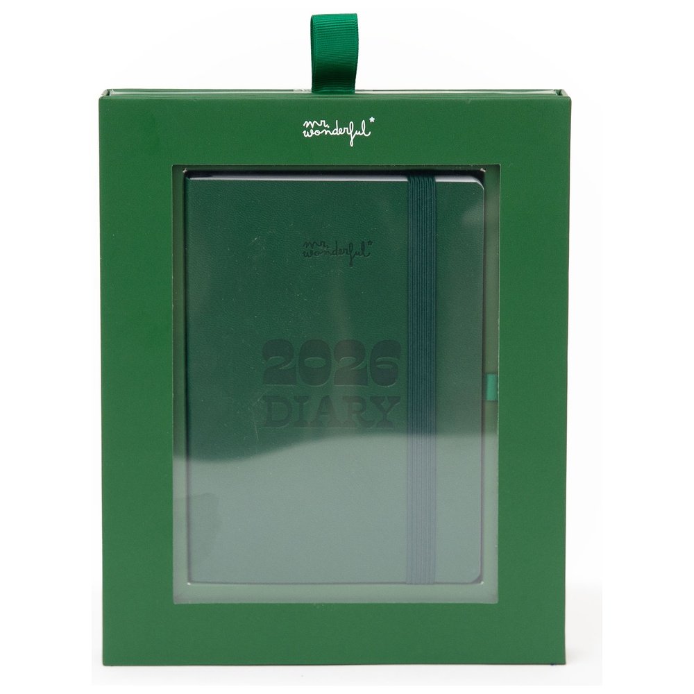 Agenda Pocket 2026 Semanal Pequeña Verde MR Wonderfull Agendas