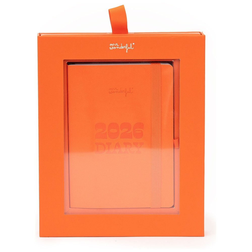 Agenda Pocket 2026 Semanal Pequeña Naranja MR Wonderful Agendas