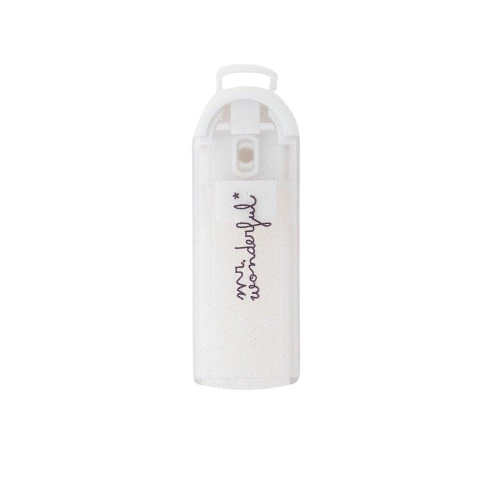 GOMA DE BORRAR CON FUNDA DOSIFICADORA - GLITTER BLANCO | 6 UNIDADES | (MR WONDERFUL) Imagen principal del producto