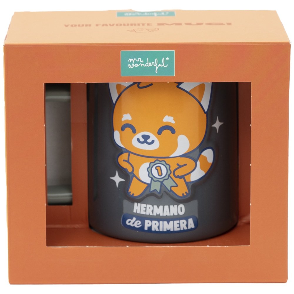 TAZA 3D PANDA ROJO HERMANO DE PRIMERA | MR WONDERFUL | 1 UNIDAD | 8445641068033