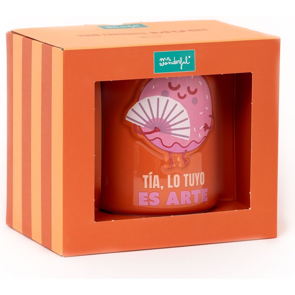 TAZA 3D ROSQUILLA TIA, LO TUYO ES ARTE | MR WONDERFUL | 1 UNIDAD | 8445641068101
