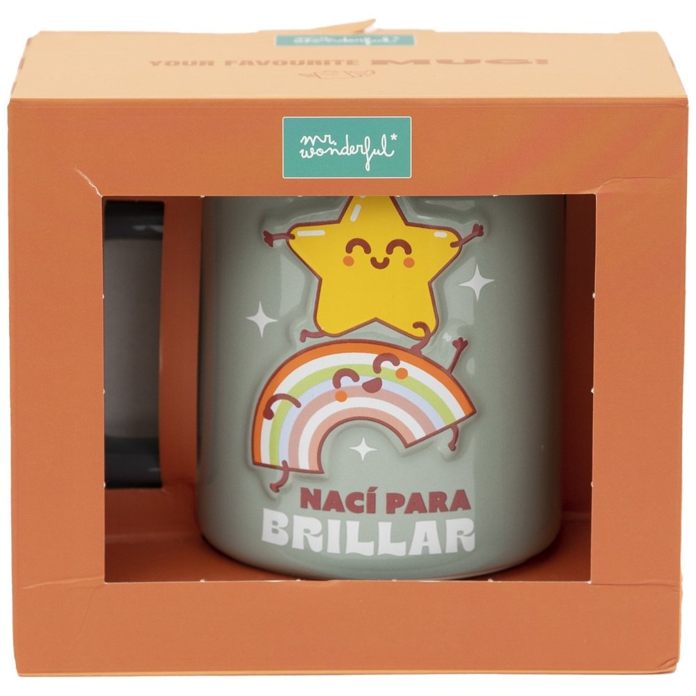 Taza 3D Estrella y Arcoiris Naci para Brillar