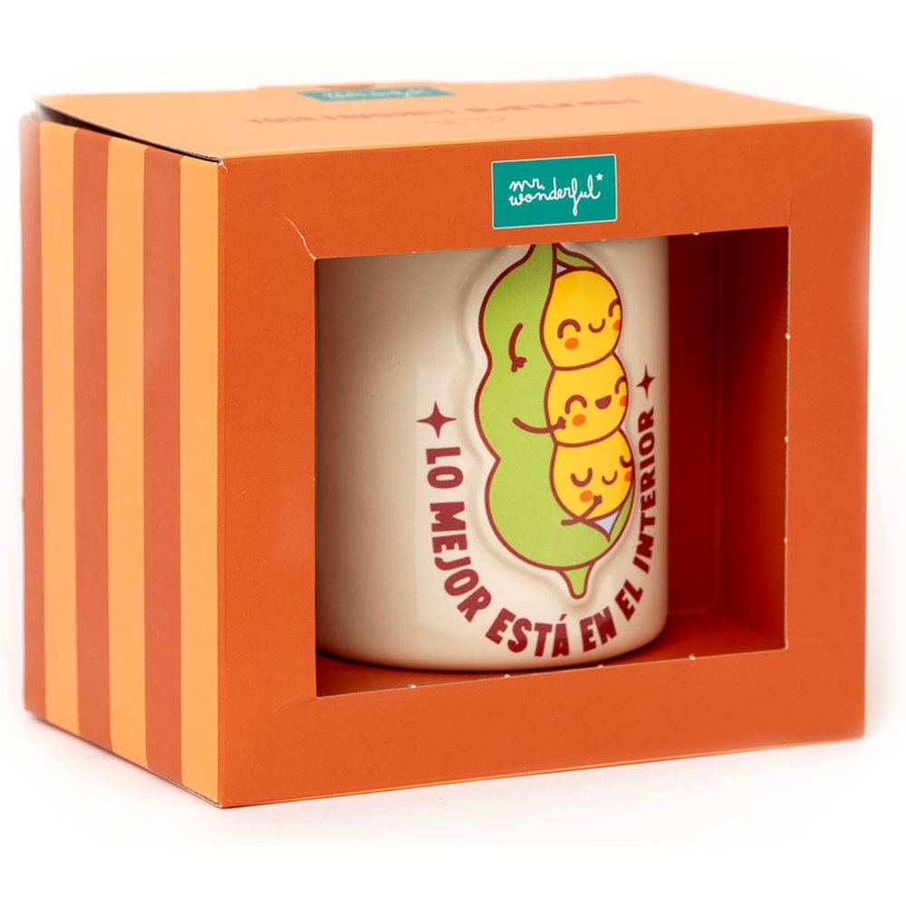 TAZA 3D GUISANTES LO MEJOR ESTA EN EL INTERIOR | MR WONDERFUL | 1 UNIDAD | 8445641068378