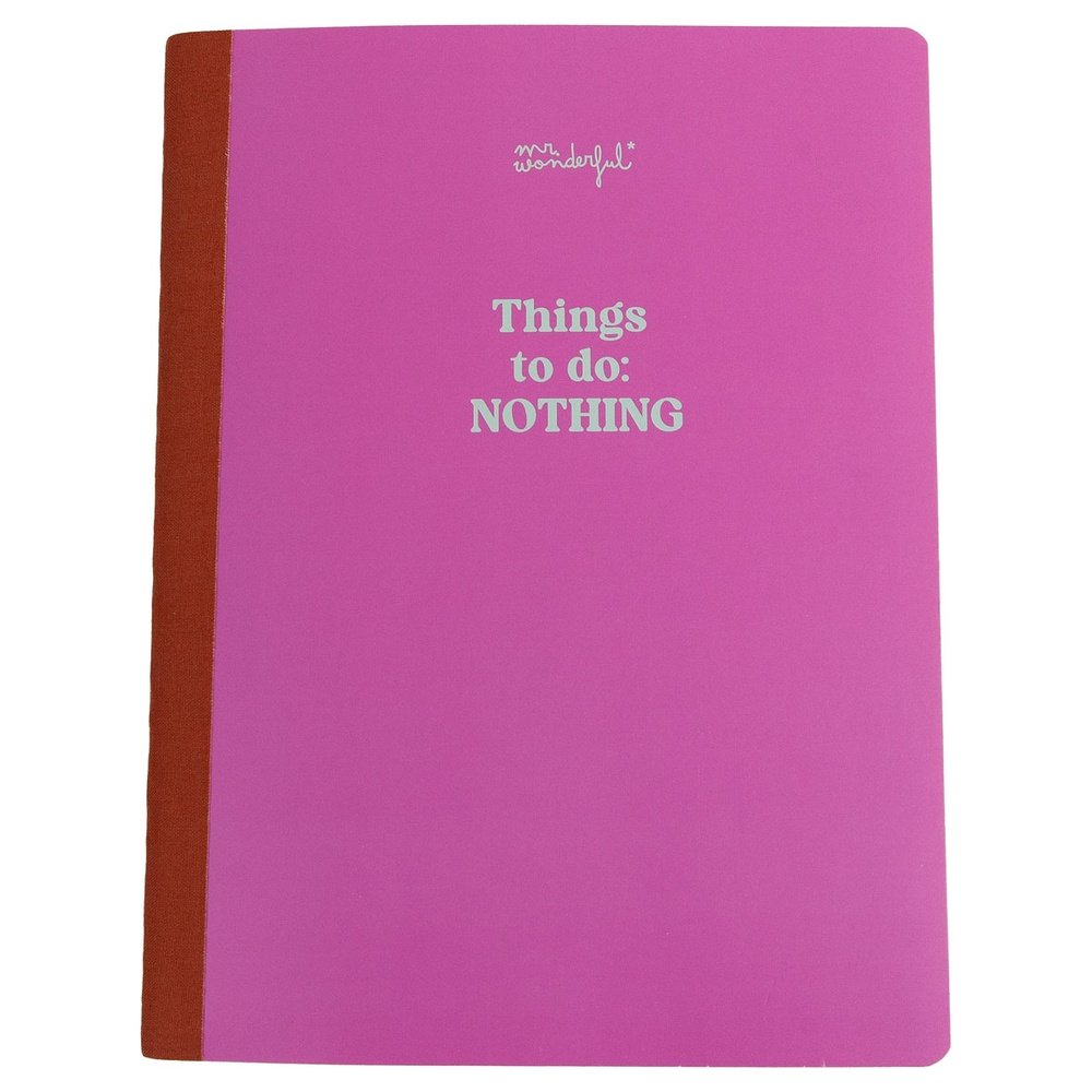 Libreta A5 Things to Do Nothing MR Wonderful