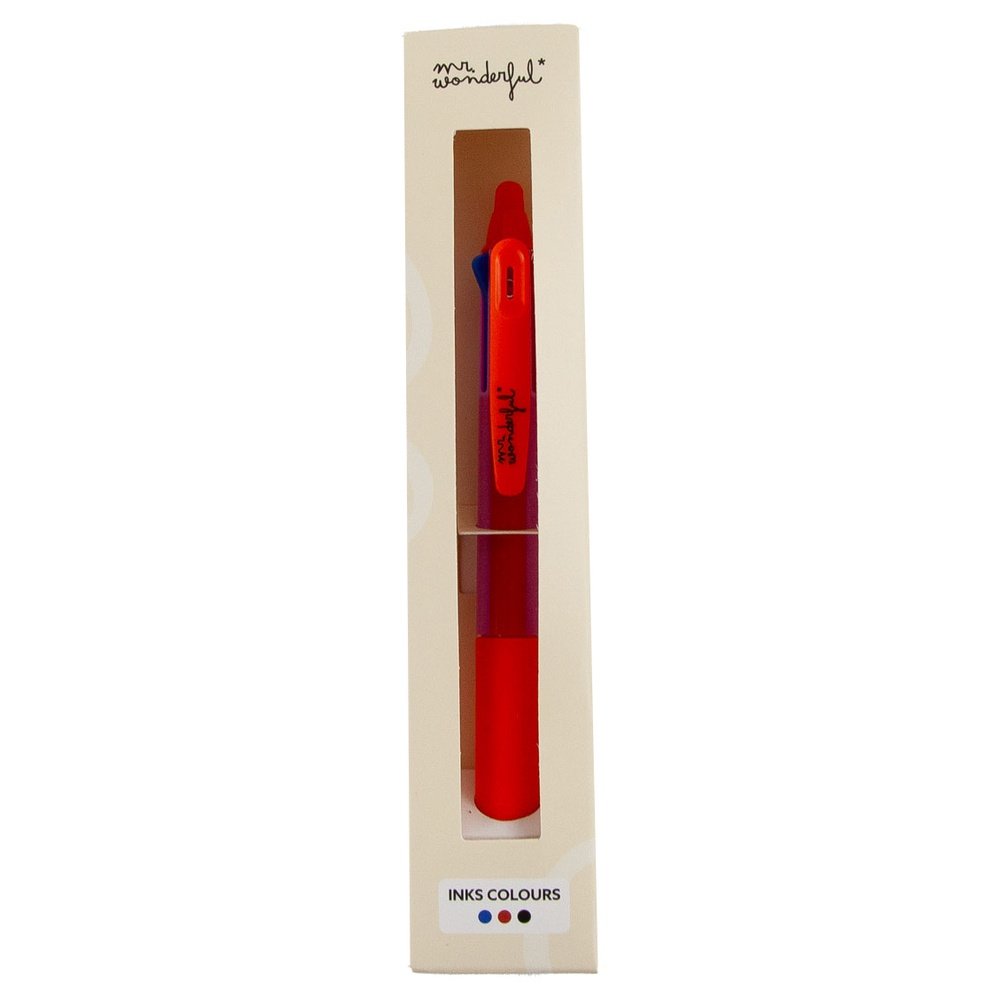 Boligrafo Borrable con 3 Tintas Fucsia MR Wonderful Imagen principal del producto
