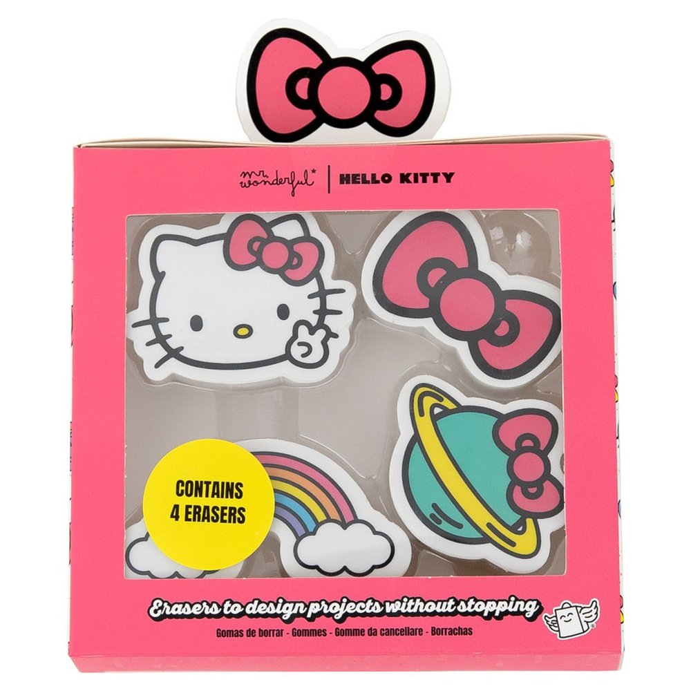 Gomas de Borrar Hello Kitty Marca MR Wonderful Pack 2 unidades