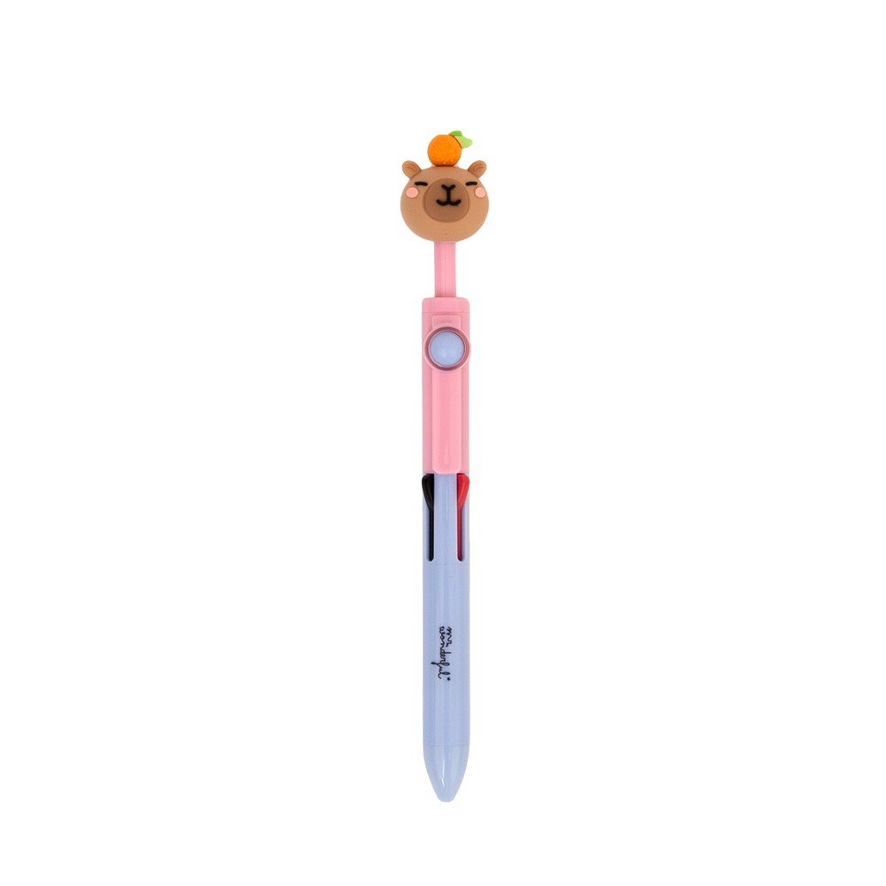 Boligrafo Multicolor Giratorio Capibara Marca Mr Wonderfull