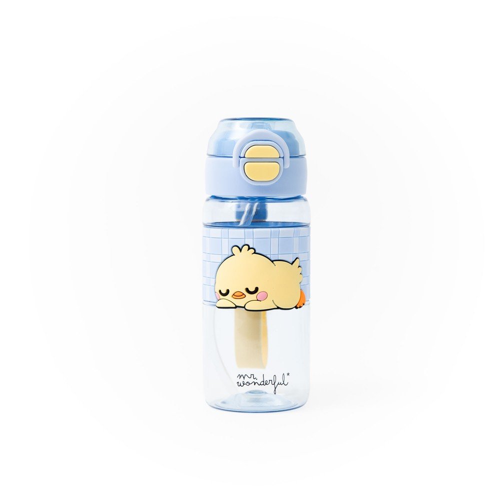 Botella Tritan 600 ml con Pajita Lazy Pollito Big Dreams MR Wonderful Imagen principal del producto