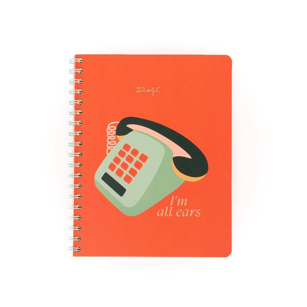 Libreta A5 100H Horizontal y Pegatinas I'm All Ears MR Wonderful