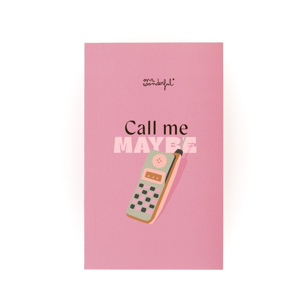 Cuaderno A5 240H Liso Call Me Maybe MR WONDERFUL
