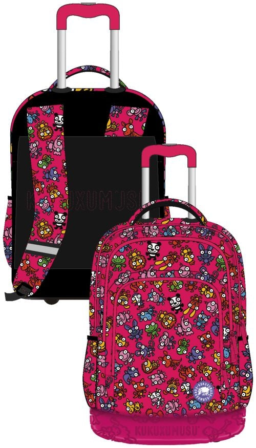Mochila escolar triple con ruedas Pitikis Magnus Kukuxumusu