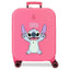 Maleta cabina expandible Stitch Playful rígida 55cm fucsia JOUMMA Maletas