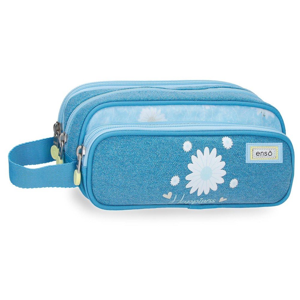 Portatodo triple rectangular Enso Happiness azul