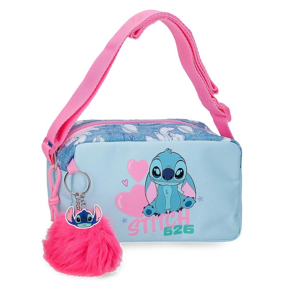 Bolso con Pompon Bandolera Stitch Hearts JOUMMA BAGS Licencias