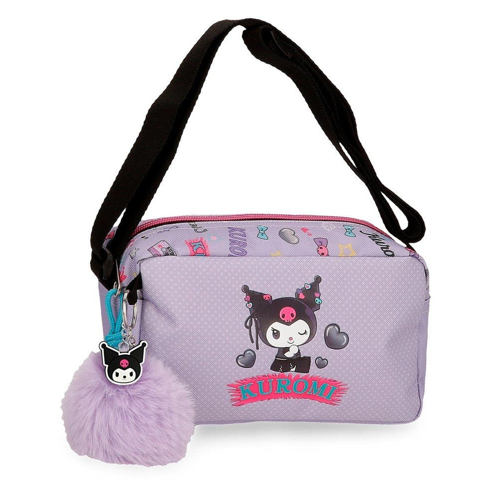Bolso bandolera con pompon Kuromi Retropop JOUMMA BAGS Imagen principal del producto