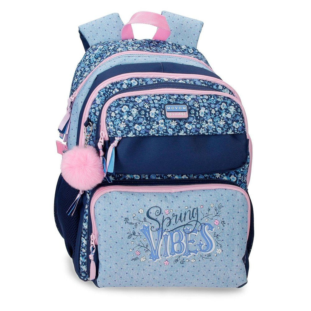 Mochila escolar doble Spring Vibes Marino Jumma Movom