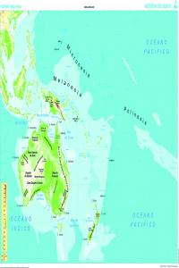 Mapa mural Oceanía Galicia 1285x915 mm CUMIO Imagen principal del producto