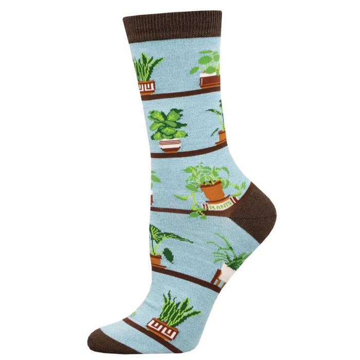 CALCETINES DE BAMBU MEDIA CAÑA 36-41 HOUSEPLANTS BLUE | SOCKSMITH | 1 UNIDAD | 8482920019508