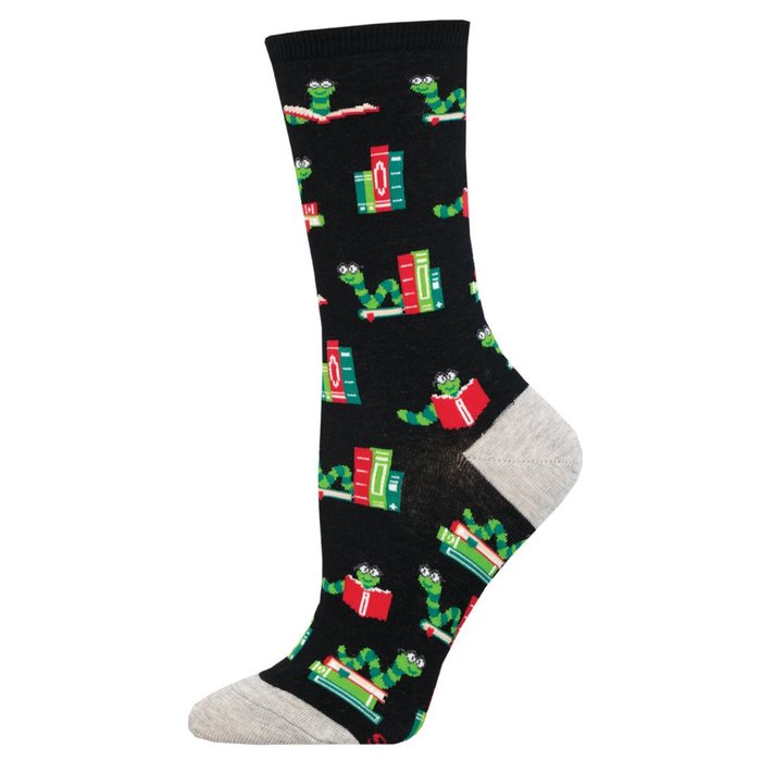 CALCETINES DE ALGODON MEDIA CAÑA 36-41 BOOKWORM BLACK | SOCKSMITH | 1 UNIDAD | 8482920037496 Imagen principal del producto